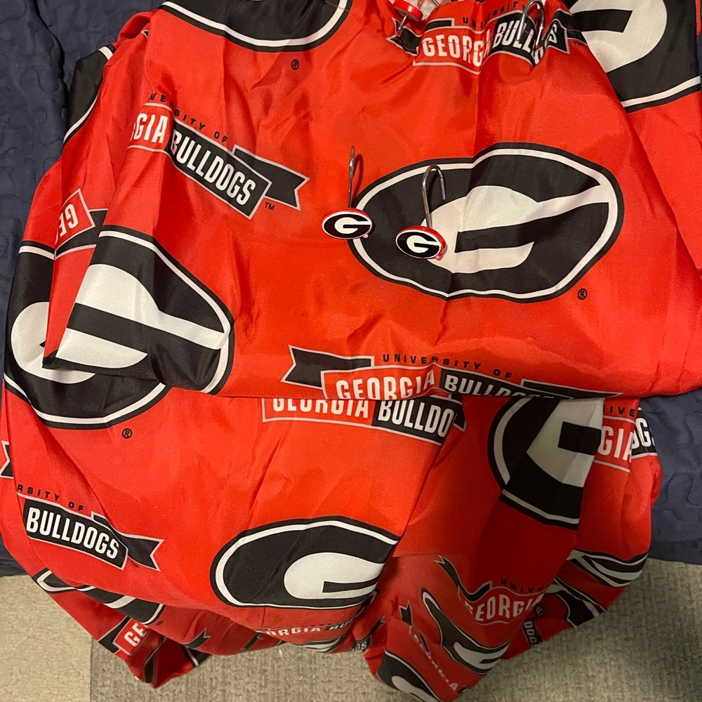 New never used Georgia Bulldog Shower Curtain